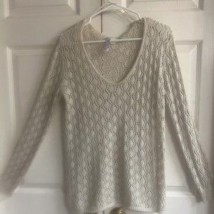 Beige crochet cover up or a blouse